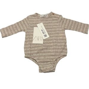 ZARA spotted striped ribbed baby girl bodysuit Size 1-3months